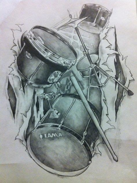 Drum Tattoo Designs I Would Change The Name On Bass Though Just Sayin Amp 39 Drum