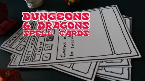 Dungeons Dragons Compatible Spell Cards Etsy