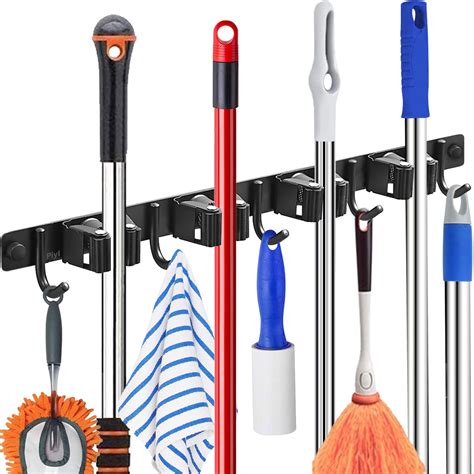 Dungu Mop And Broom Holder Wall Mount Heavy Duty Mop And Broom