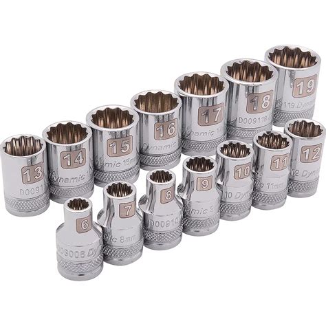 Dynamic Tools 3 8 Inch Drive 14 Piece 12 Point Standard Metric Socket