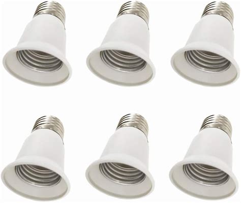 Dzydzr 6Pcs E26 To E26 Socket Extender E26 E27 To E26 E27 Lamp Bulb