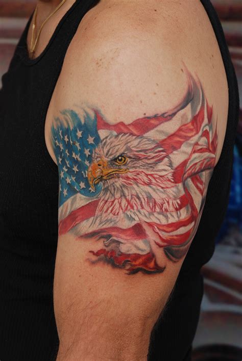 10 Eagle and Flag Tattoo Designs to Inspire You