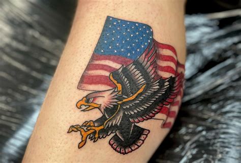 Eagle Flag Arm Tattoos