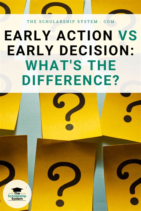 Early Action Vs Early Decision What S The Difference