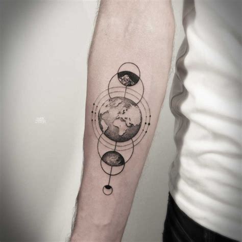 Earth Tattoo By David Cote Tattoogrid Net