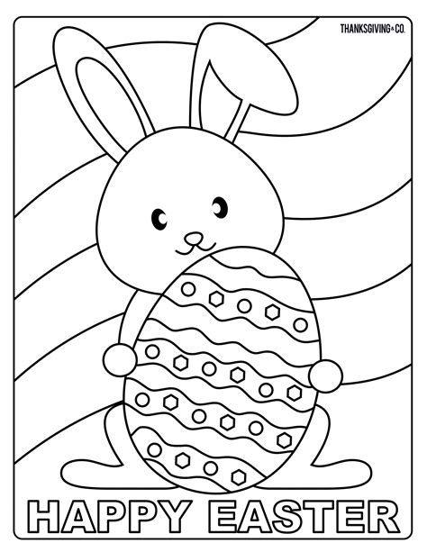 Easter Bunny And Eggs Coloring Pages Fun Spring Activities