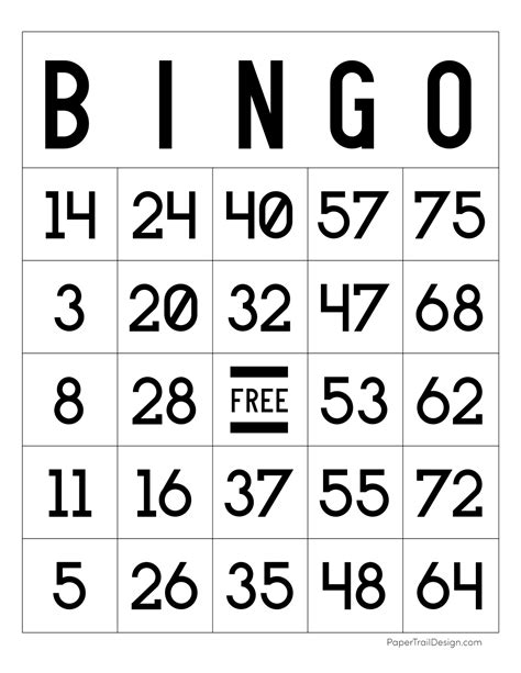 Easy Bingo Cards Printables Printable Bingo Cards