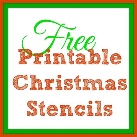 Easy Free Printable Christmas Stencils