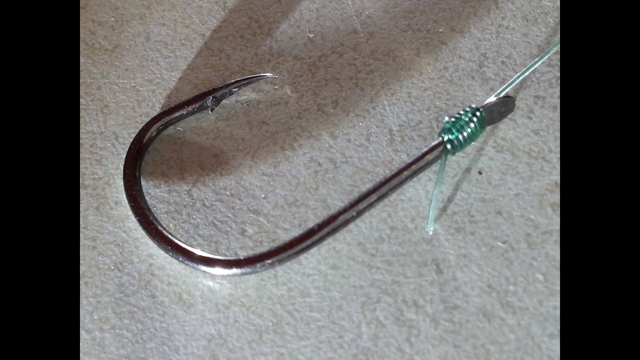 Easy How To Snell A Hook How To Tie A Hook To Fishing Line Youtube