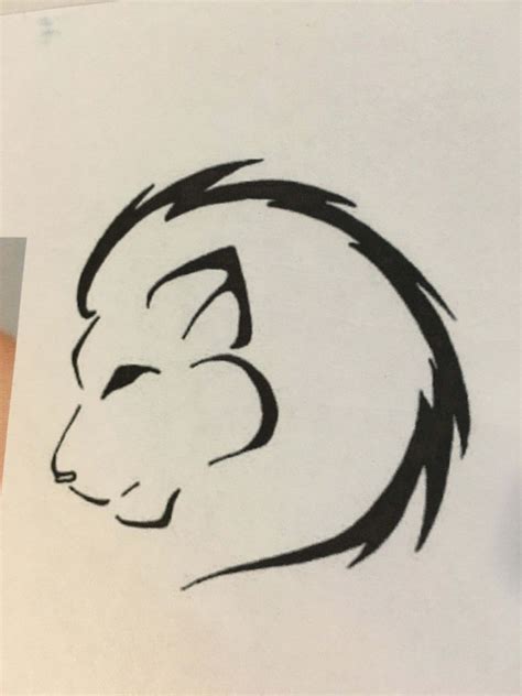 Simple Lion Tattoo Designs with Majestic Roar