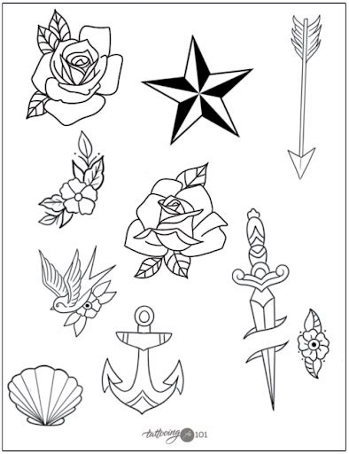 5 Easy Tattoo Stencil Designs for Beginners