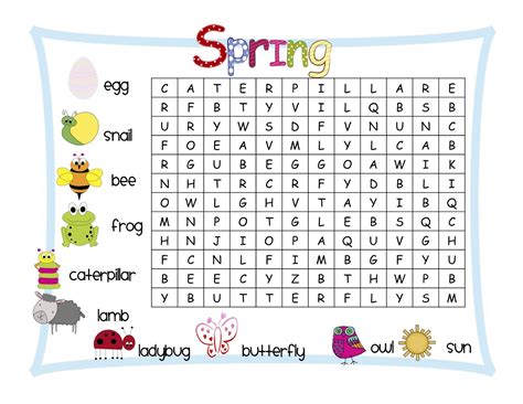 Easy Word Search Puzzles For Kids