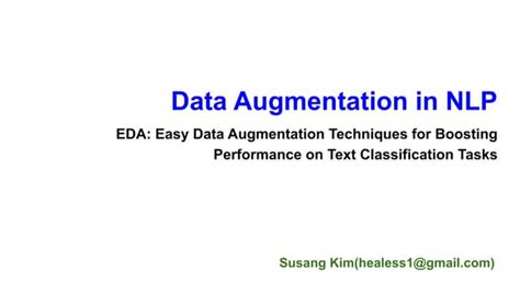 Eda Easy Data Augmentation Techniques For Boosting Performance On Text Classification