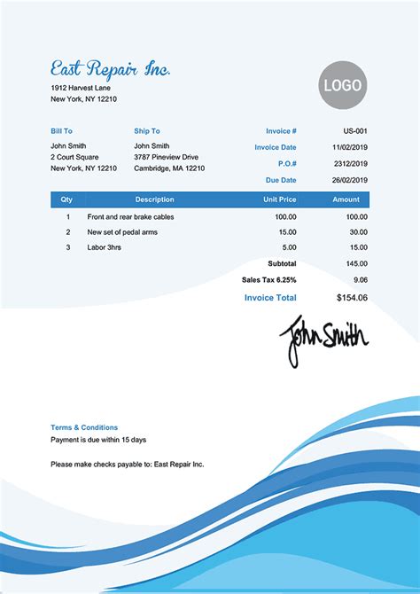 Editable Invoice Design Digital Invoice Pdf Invoice Template Printable