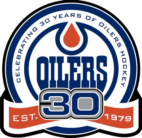 Edmonton Oilers Anniversary Logo National Hockey League Nhl Chris