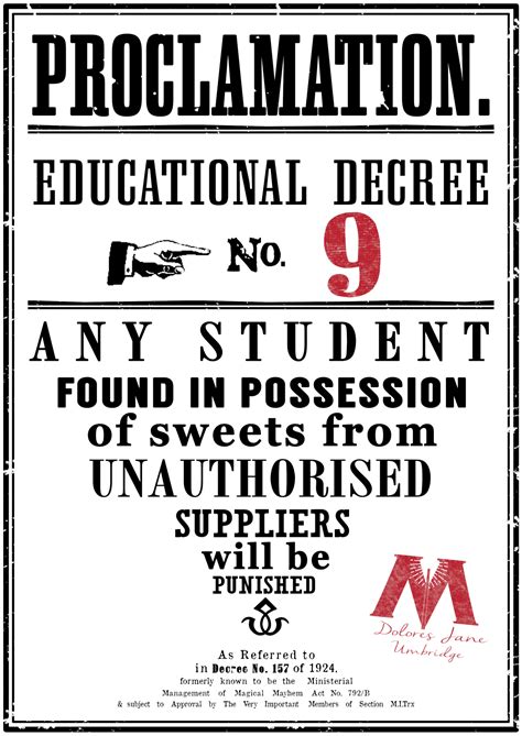 Magical Learning: Free Harry Potter Educational Proclamations Printables