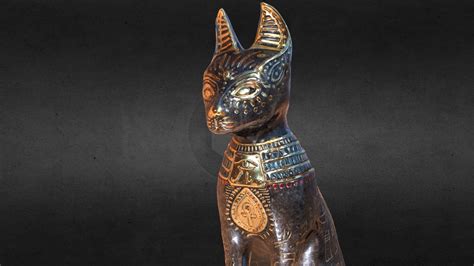 Egyptian Cat Statue 3D Model Ad Cat Egyptian Model Statue Egyptian