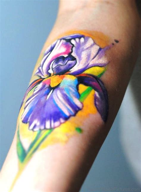 Elegant Iris Flower Tattoo Designs