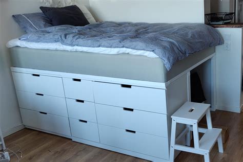 Elevated Bed With Nordli Drawers Underneath R Ikeahacks