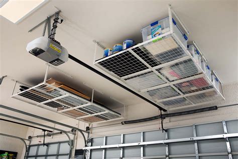 Elevated Garage Storage Organizer Racks Shelves Ceiling Overhead Drop