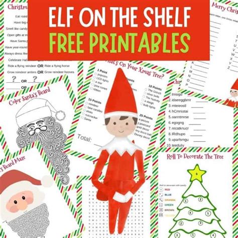 Elf On The Shelf Free Printables Games Activities Parties Made