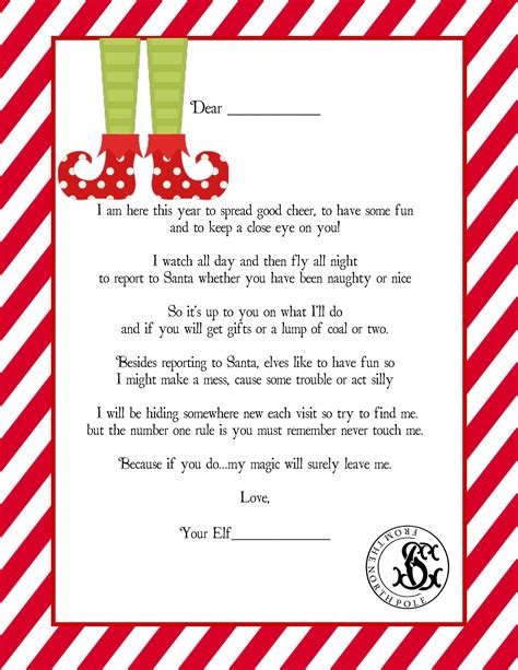 Elf On The Shelf Letter Free Printable