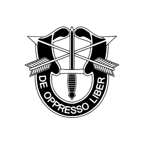 Emblem Of Us Army Special Forces Groups Green Berets De Oppresso Liber Stock Vector