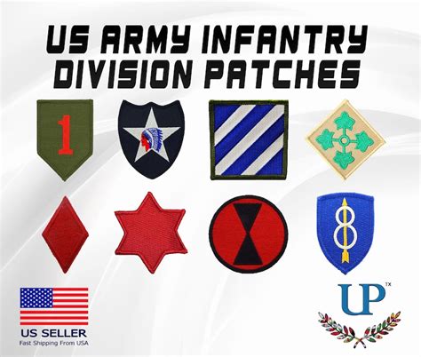 Embroidered Us Army Infantry Divisions Iron On Patches Infantry Division Patches 1St 2Nd 3Rd