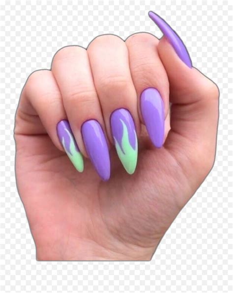 Emoji Nail Polish Sticker Nail Art Emoji Purple Hand Png Pngegg