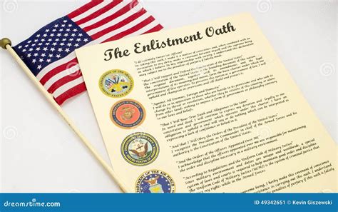 Enlistment Oath United States Of America Stock Photo Image 49342651