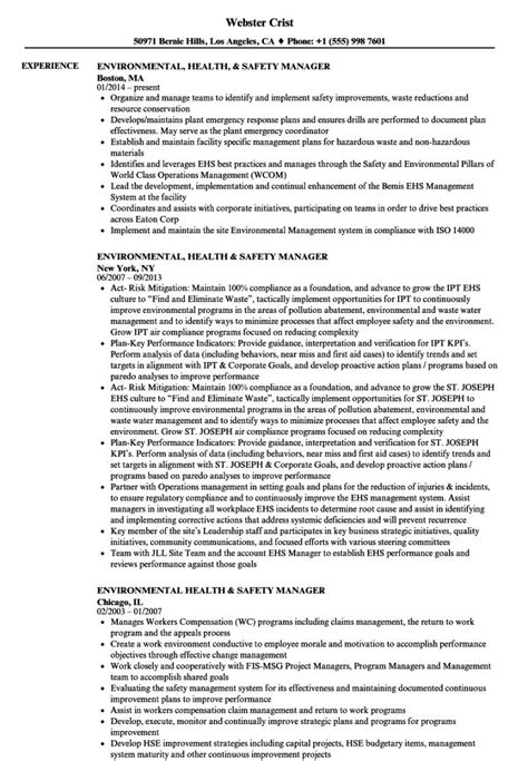 Environmental Health Amp Safety Officer Resume Example