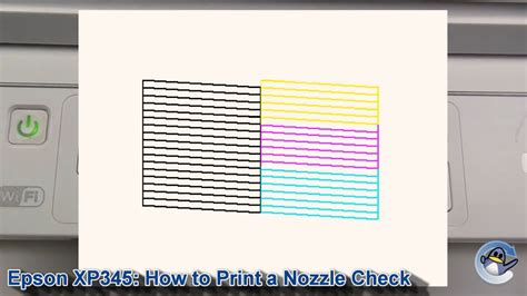 Epson Expression Home Xp345 How To Do A Nozzle Check Test Page Youtube