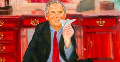 Epstein Painting George Bush 9 11 Blocks Painting Bush Paper Airplane