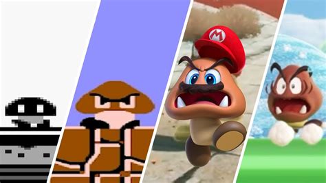 Evolution Of Goomba Characters In Super Mario Games 1985 2019 Youtube