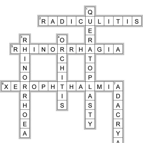 Example Of A Crossword Puzzle The Crossword Puzzle Was Presented In An Download Scientific Diagram