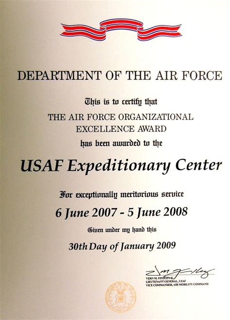 Expeditionary Center Earns 14Th Air Force Organizational Excellence