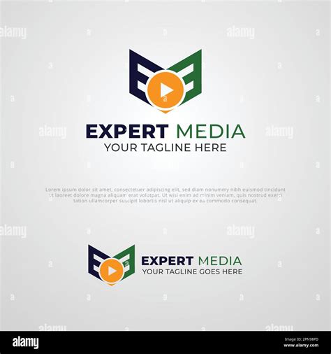 Expert Media Training Company Logo Design Template Stock Vector