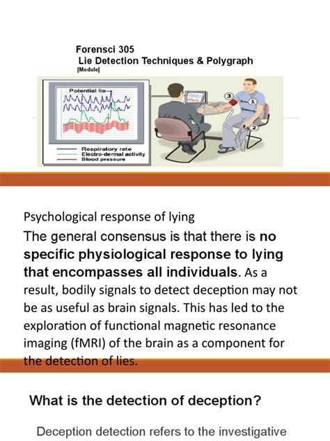 Exploring Scientific Methods Of Lie Detection A Comprehensive Overview