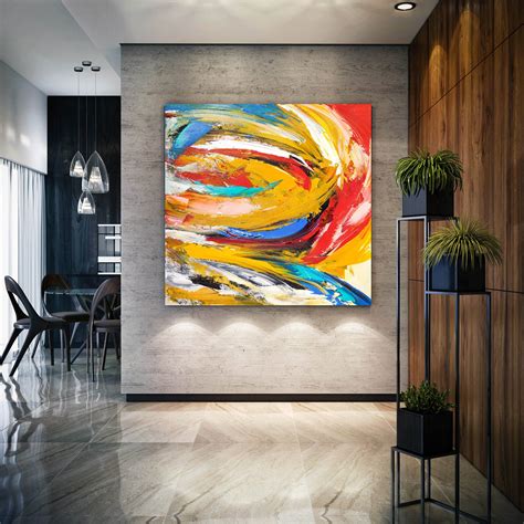 Extra Large Wall Art On Canvas Original Abstract Art Modern Etsy