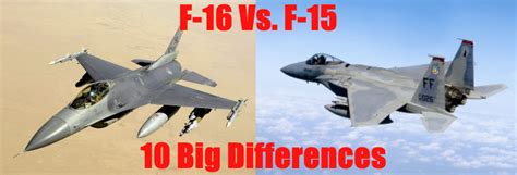 F 15 Vs F 16 Top 10 Differences Between The Fighter Jets Operation Military Kids