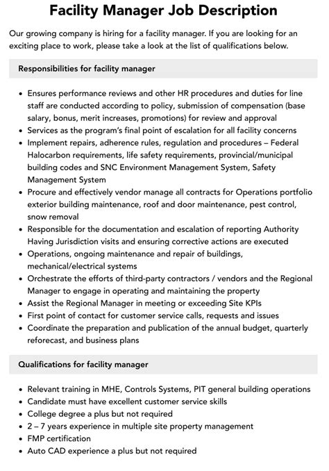 7 Key Responsibilities of a Facility Manager