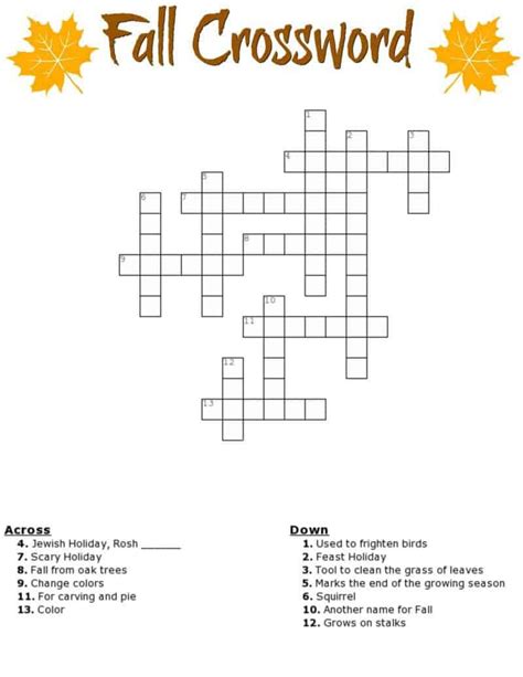 Fall Crossword