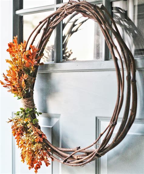 Fall Curb Appeal Part 2 Easy Autumn Wreath Made By Carli