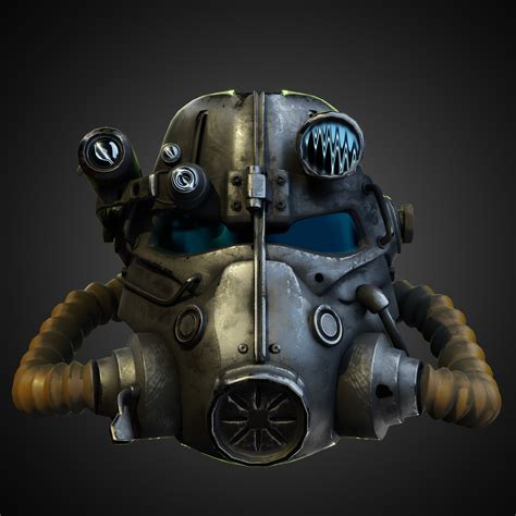 Fallout 3 T45 D Power Armour Helmet By Mark Tan 3D