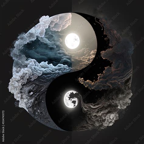 Fantasy Yin Yang Art Ai Stock Illustration Adobe Stock