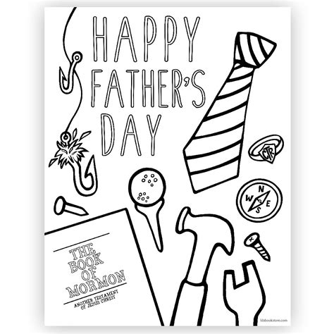 Father S Day Card To Color Free Printables The Best Ideas For Kids