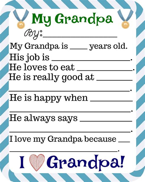 Fathers Day Printable For Grandpa