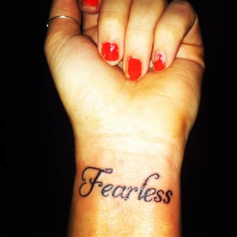 Fearless Tattoo Inspirational Tattoos Fearless Tattoo Matching Tattoos