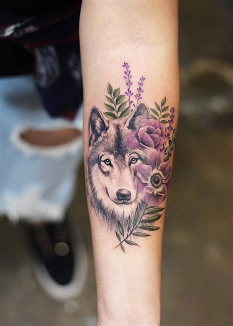 Feminine Wolf Tattoo Designs for the Fearless Woman