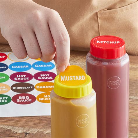 Fifo Innovations Sauce Identification Squeeze Bottle Cap Label Set